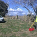 Trabajos de topografía en carreteras A- 140 entre Binefar y Valcarca en la provincia de Huesca