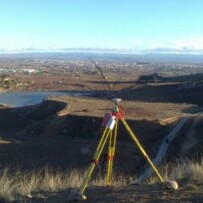 Trabajo de topografía en autovía A-14 Lleida – Roselló